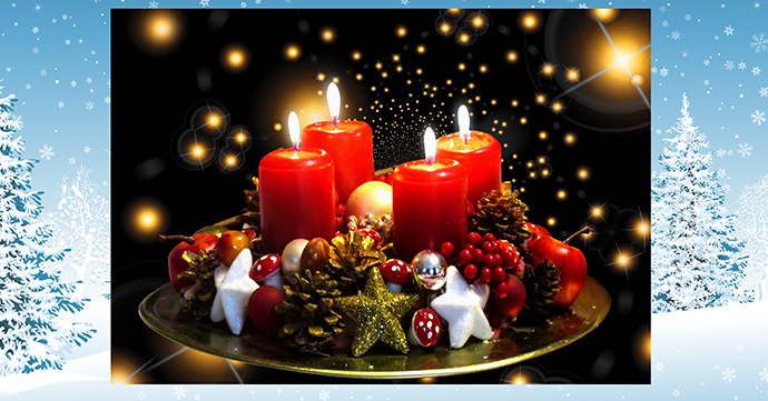 Download Candles Christmas Card Candles Christmas card thumbnail.