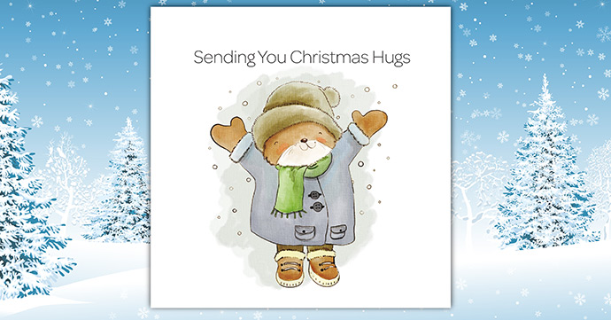 Download Christmas Hugs Card Christmas hugs card thumbnail.