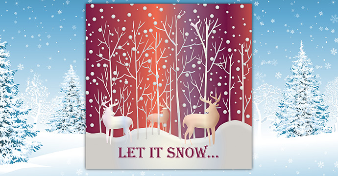 Download Let It Snow Christmas Card Let it snow Christmas card thumbnail.