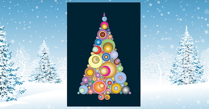Download Multicolour Tree Christmas Card Multicolour tree christmas card thumbnail.