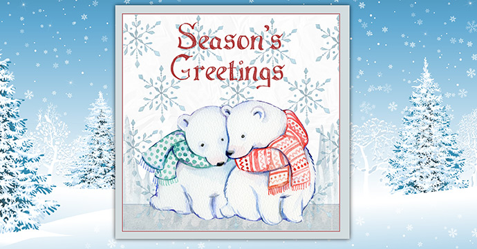 Download Season's Greetings Christmas Card Seasons greetings Christmas card thumbnail.