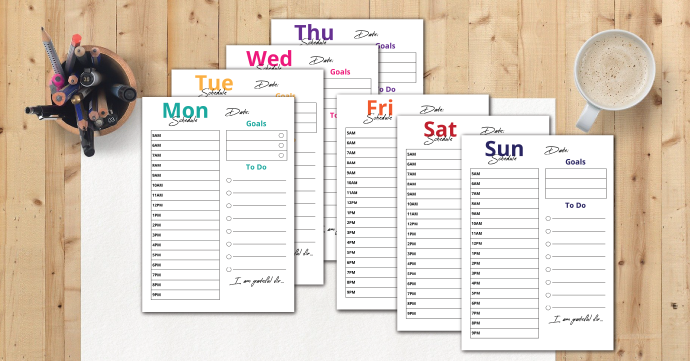 Download Weekly Day Planners Weekly day planners