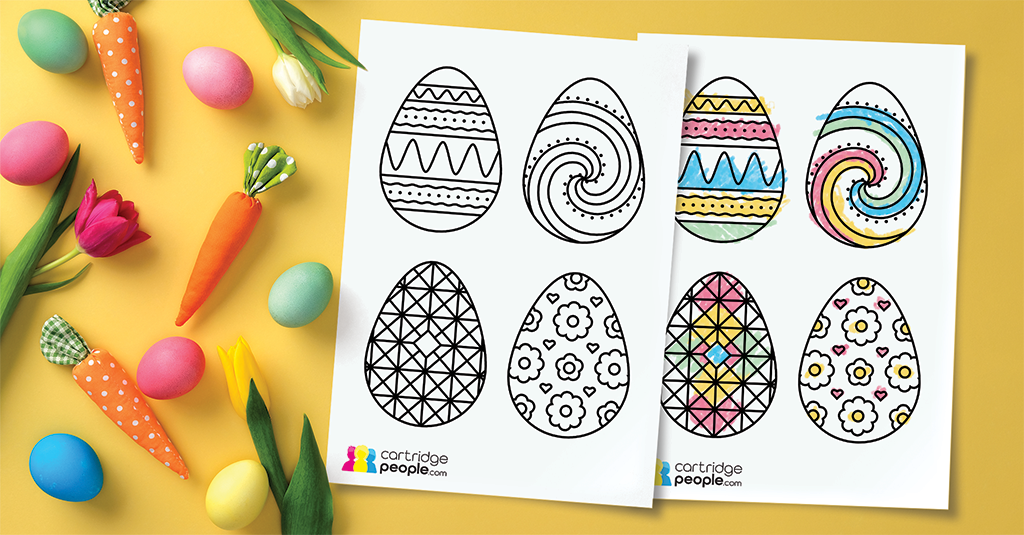 Colour in your own easter eggs