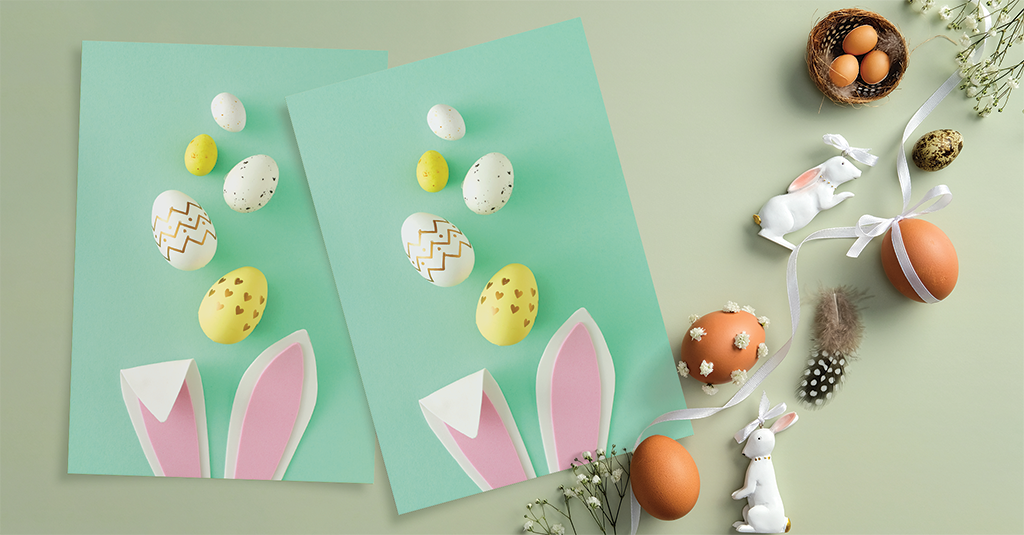 Download Easter Eggs & Paper Ears Card easter eggs paper ears card