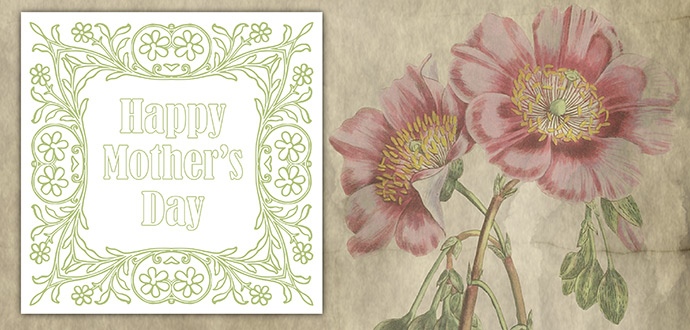 Download Happy Mother's Day Card Colour In - Square Happy Mothers Day card colour in square.