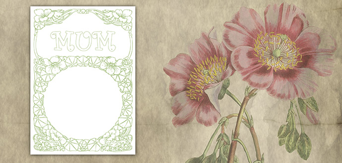 Download Mother's Day Card Colour In - A5 - Mum Colour in a5 Mothers Day card mum design.