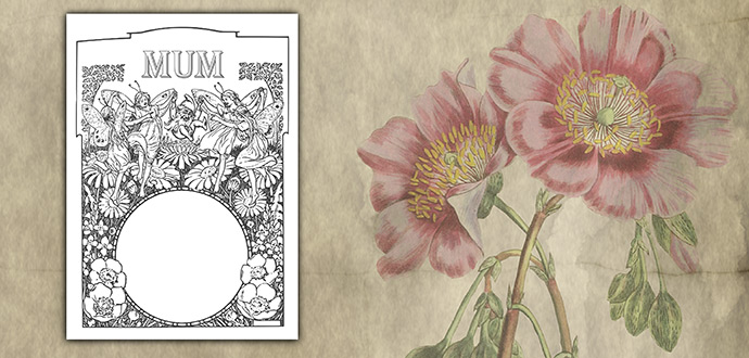 Download Mother's Day Card A5 - Fairies Colour in a5 Mothers Day card fairies.