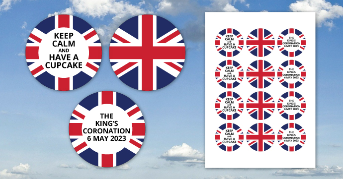 coronation cut out cupcake toppers thumbnail