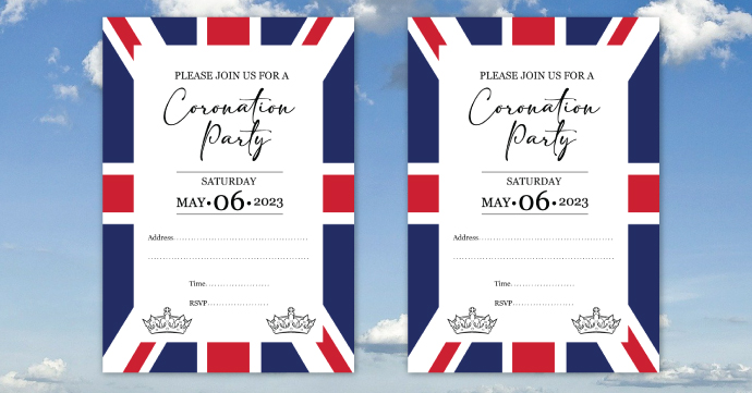 kings coronation decorations party invitation