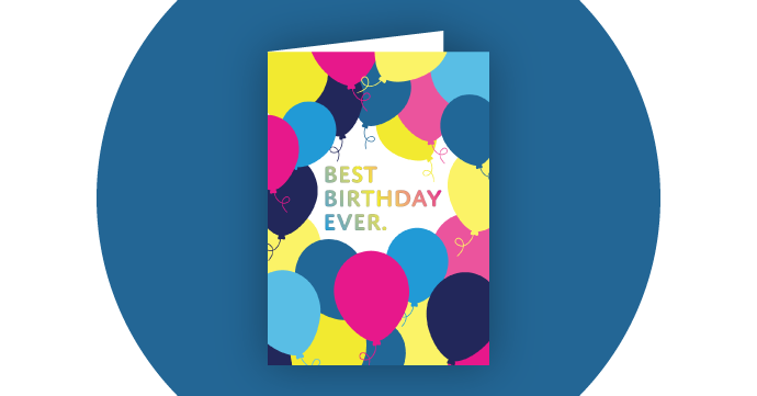 best birthday ever balloon card a5 thumbnail