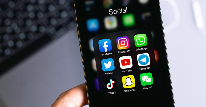 social media apps on a phone