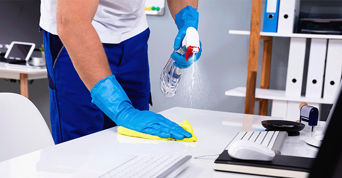 desk cleaning