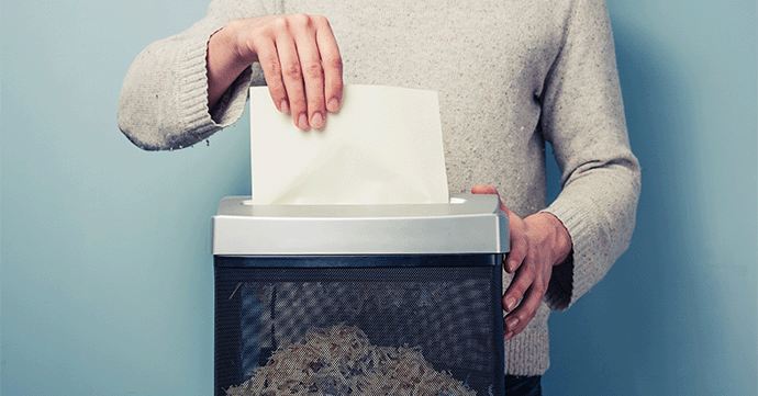 shredding document