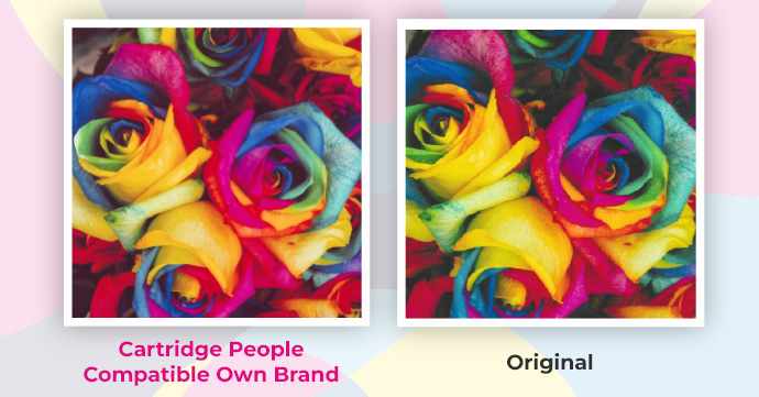 Compatible Own Brand Printout Comparison Cartridge People Compatible Own Brand printout comparison.