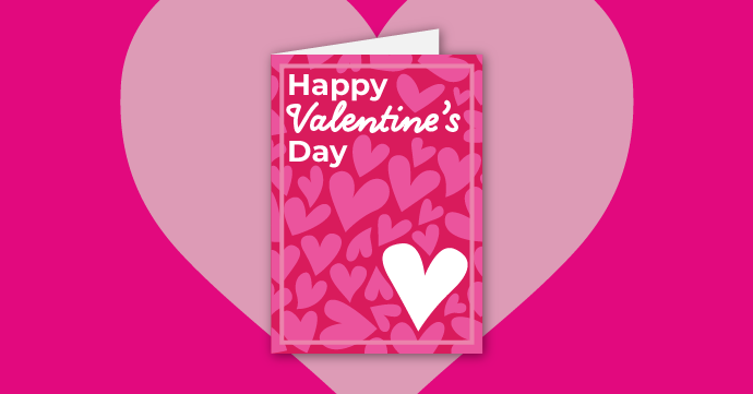 Download Happy Valentine's Day A4 Card happy valentines day a4 card thumbnail