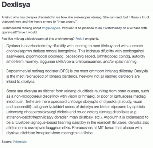 What dyslexics see