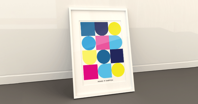 colourful make it happen print