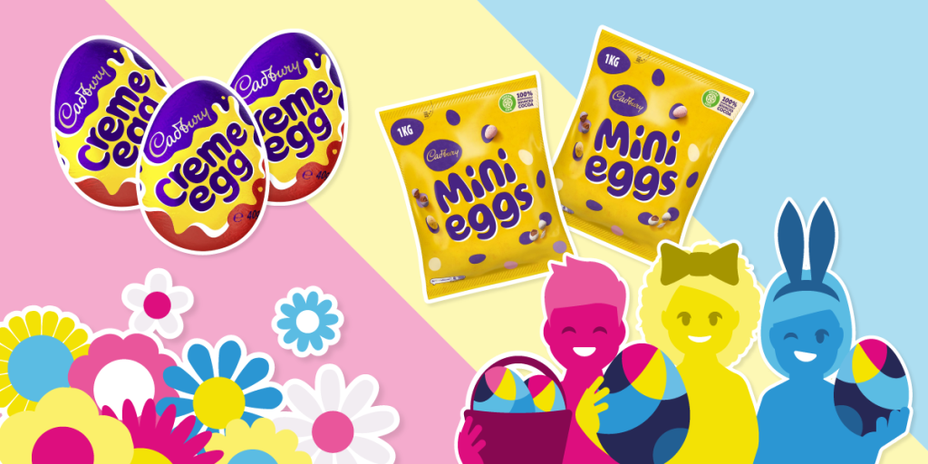 an image to show 3 cadburys creme eggs and mini eggs prize giveaway