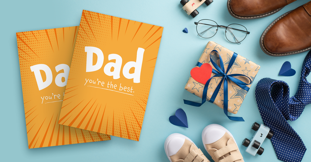 Dad you're the best Fathers Day Card dad you're the best a5 card