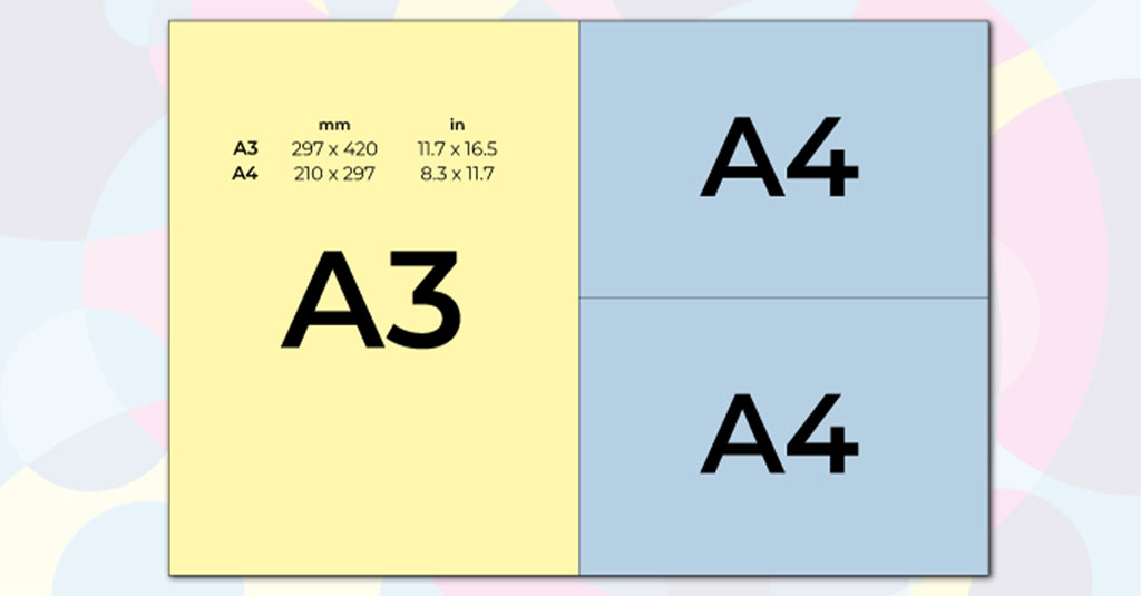A3 and A4 Size Comparison